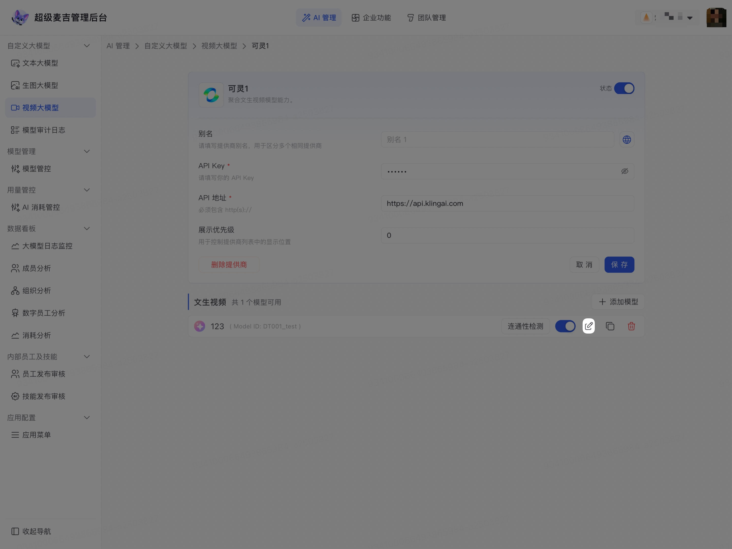 编辑视频模型